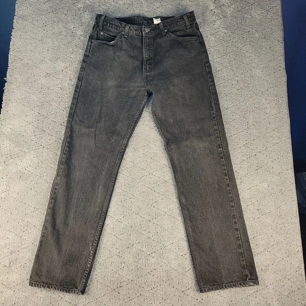 VTG Levis 505 Jeans Mens 36x32 Black Orange Tab Straight Leg Regular Fit 90s
